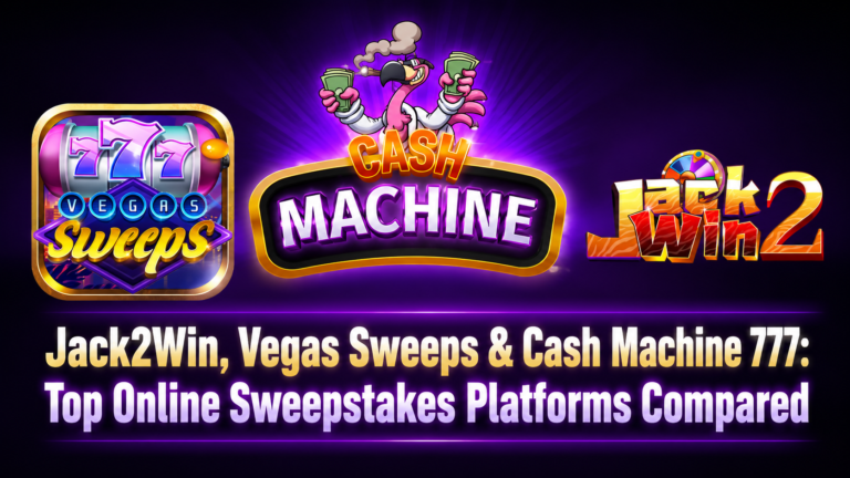 Jack2Win, Vegas Sweeps & Cash Machine 777: Top Online Sweepstakes Platforms Compared